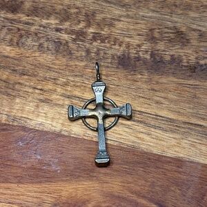 Handmade Nail Cross Pendant